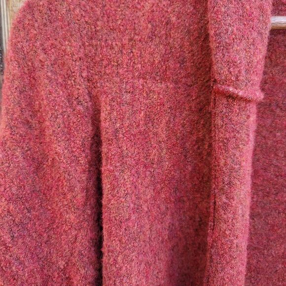 Bryn Walker Alpaca Wool Blend Burnt Orange Open Cardigan Duster Womens Size S - Picture 2 of 9